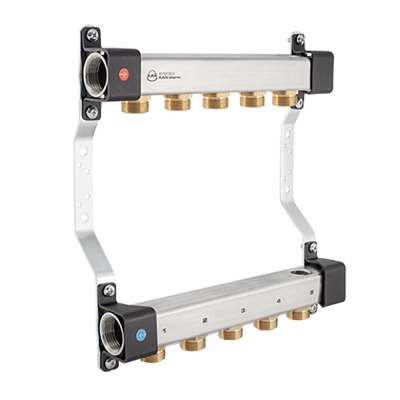 фото Коллектор из нержавеющей стали KAN-therm InoxFlow RNN с ниппелями для конусных соединений