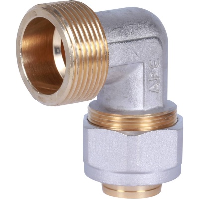 фото STOUT SFS-0006-001216 Угольник-переходник с наружной резьбой для металлопластиковых труб винтовой