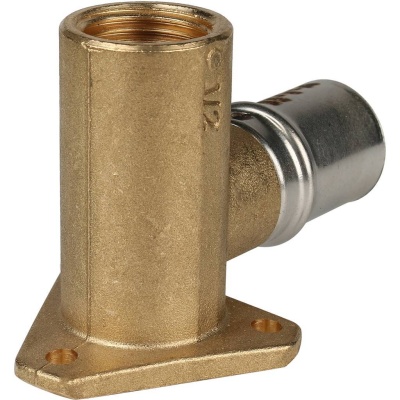 фото STOUT SFP-0012-001216 Угольник настенный с креплением удлинённый для металлопластиковых труб прессовой