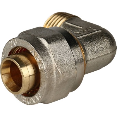 фото STOUT SFS-0006-001216 Угольник-переходник с наружной резьбой для металлопластиковых труб винтовой
