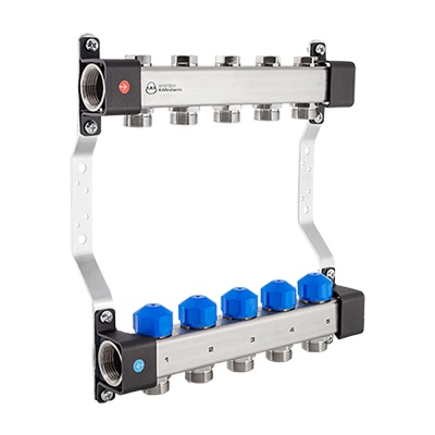 фото Коллектор из нержавеющей стали KAN-therm InoxFlow UVS с вентилями для сервоприводов