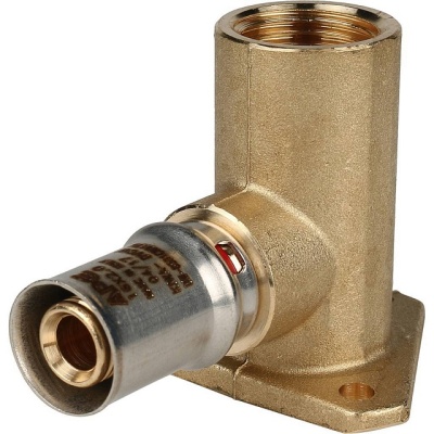 фото STOUT SFP-0012-001216 Угольник настенный с креплением удлинённый для металлопластиковых труб прессовой