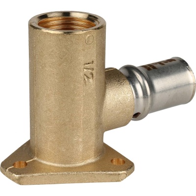 фото STOUT SFP-0012-001216 Угольник настенный с креплением удлинённый для металлопластиковых труб прессовой